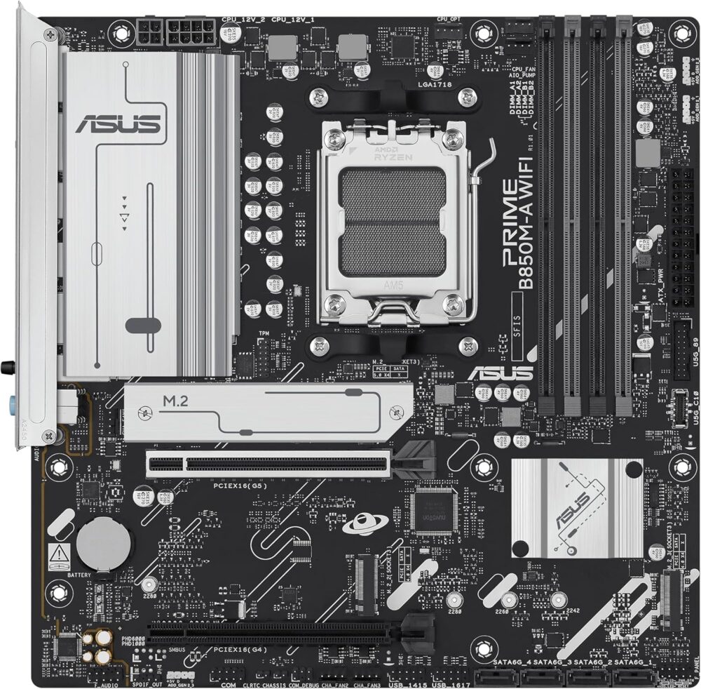 MOTHERBD ASUS AM5 PRIME B850M-A WIFI DDR5 BOX - Imagen 2