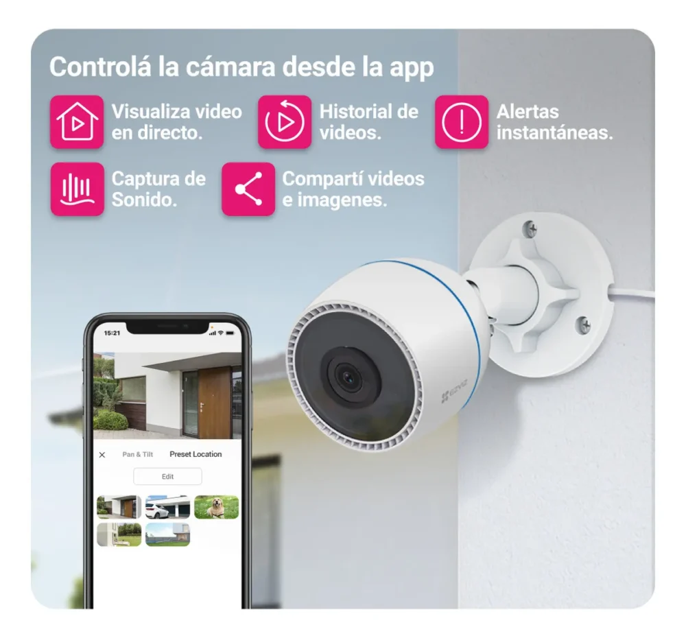 CAMARA IP 2MP EZVIZ H3C COLOR 2.8MM EXTERIOR - Imagen 3