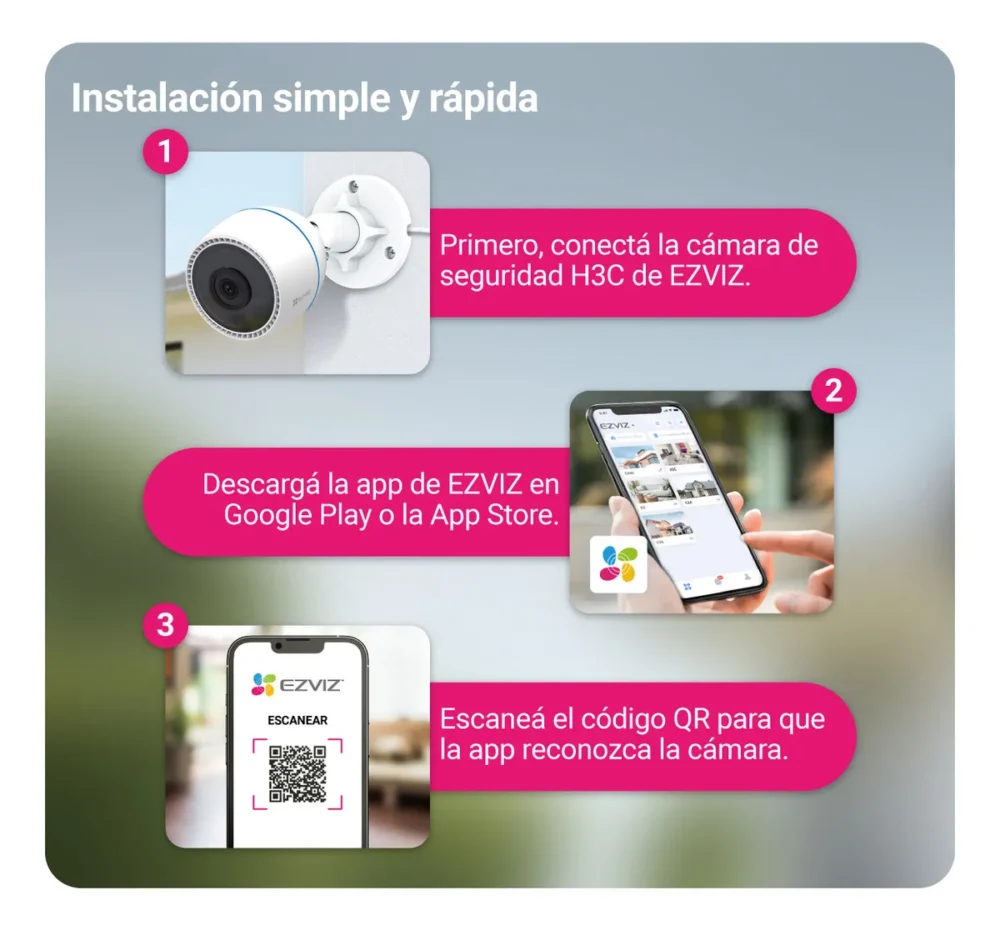 CAMARA IP 2MP EZVIZ H3C COLOR 2.8MM EXTERIOR - Imagen 2