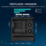 GABINETE ASUS PRIME AP202 TG ARGB BLACK V TEMPLADO - Imagen 15