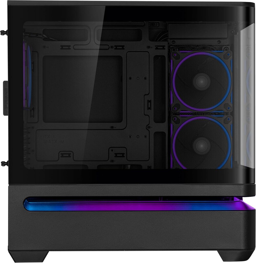 GABINETE ASUS PRIME AP202 TG ARGB BLACK V TEMPLADO - Imagen 6