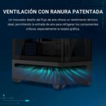 GABINETE ASUS PRIME AP202 TG ARGB BLACK V TEMPLADO - Imagen 13