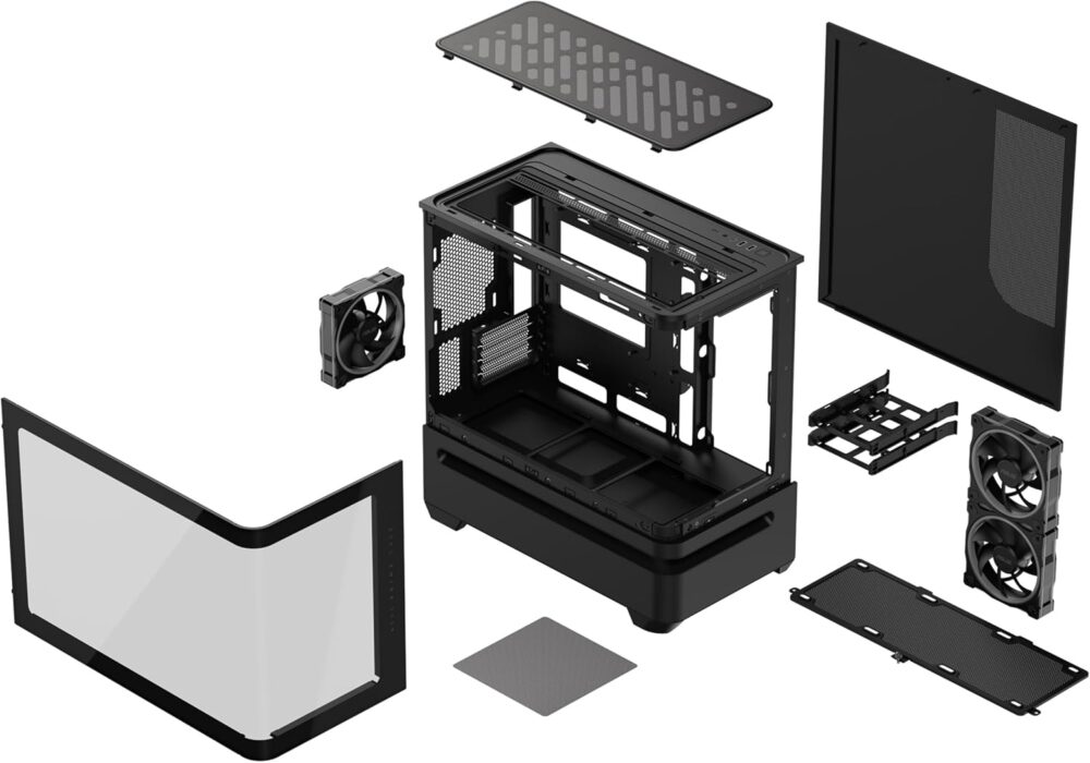 GABINETE ASUS PRIME AP202 TG ARGB BLACK V TEMPLADO - Imagen 10