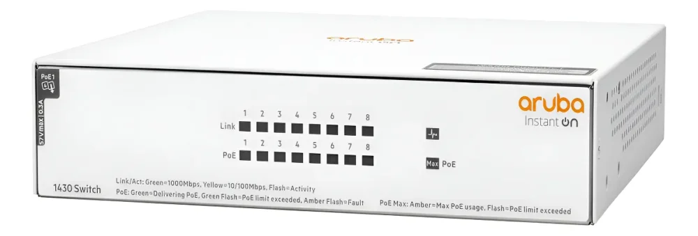 Switch 8P Aruba Instant On 1430 8G POE 64W - Imagen 3