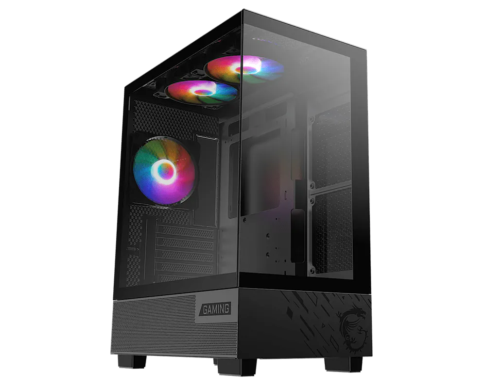 product_17458190042e46ba0e13d44de10ebd04c4e11cd34b GABINETE MSI PAG PANO M110A BLACK FAN RGB SIN FUENTE - Imagen 1