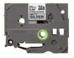 CINTA P/ROTULADORA BROTHER TZES951 24MM ADHE EXT NEG/PLA - Imagen 3
