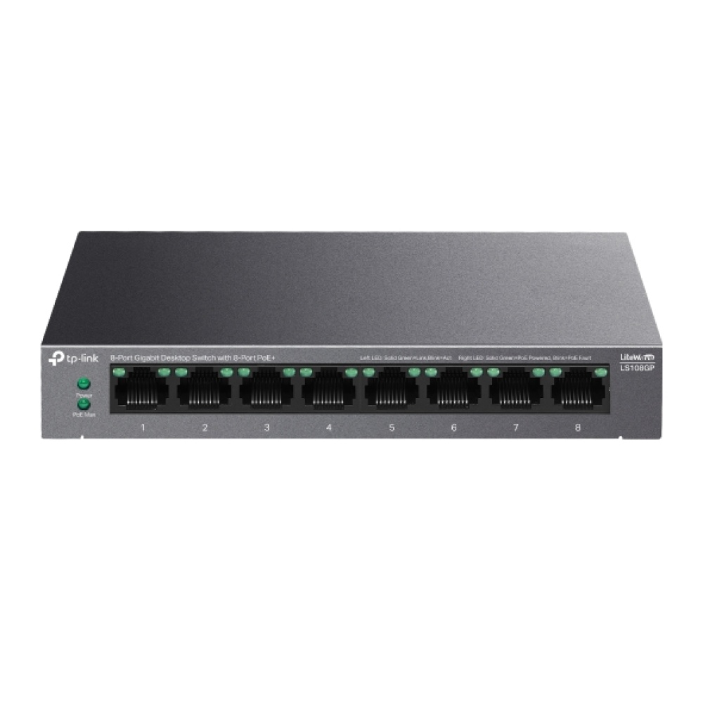 SWITCH 8P TP-LINK OMADA DS108GP 8 POE+ - Imagen 2