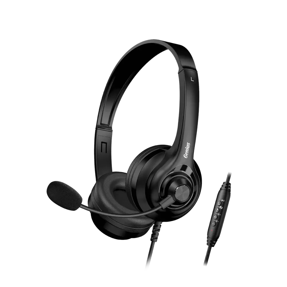 AURICULARES + MICROFONO GENIUS HS-235U AI USB BLACK - Imagen 2