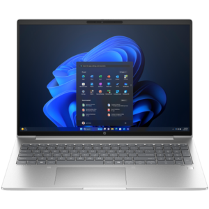 HP ProBook 460 G11 16" Natural Silver — frontal abierta — notebook corporativa Core Ultra 5 125U