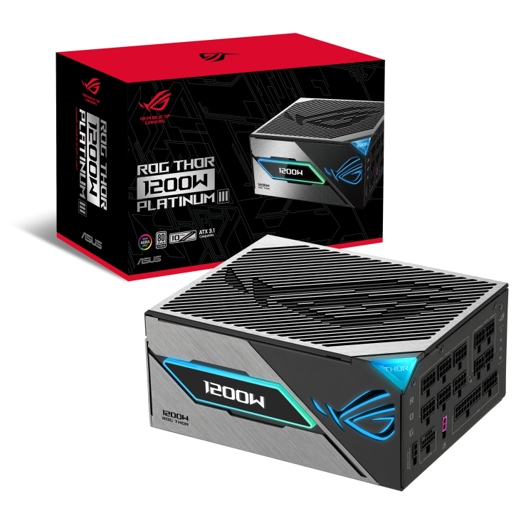 h732 (7) FUENTE 1200W ASUS 80 PLUS ROG THOR 1200P3 PLATINUM - Imagen 1