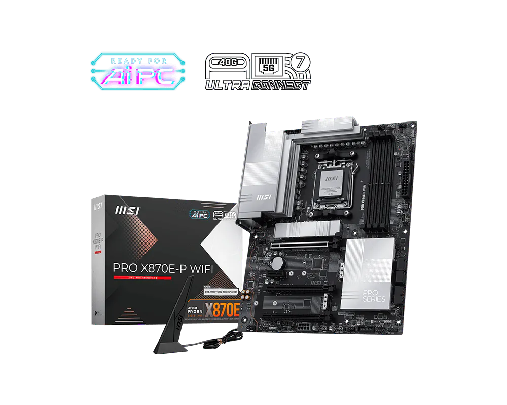 product_17445970304ef74a140ba8c2e3ddcde611d7e58e2a MSI AM5 PRO X870E-P WIFI DDR5 Motherboard M-ATX - Imagen 1