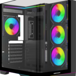 Gabinete ATX Arkham Rakun 4 Fans ARGB Negro